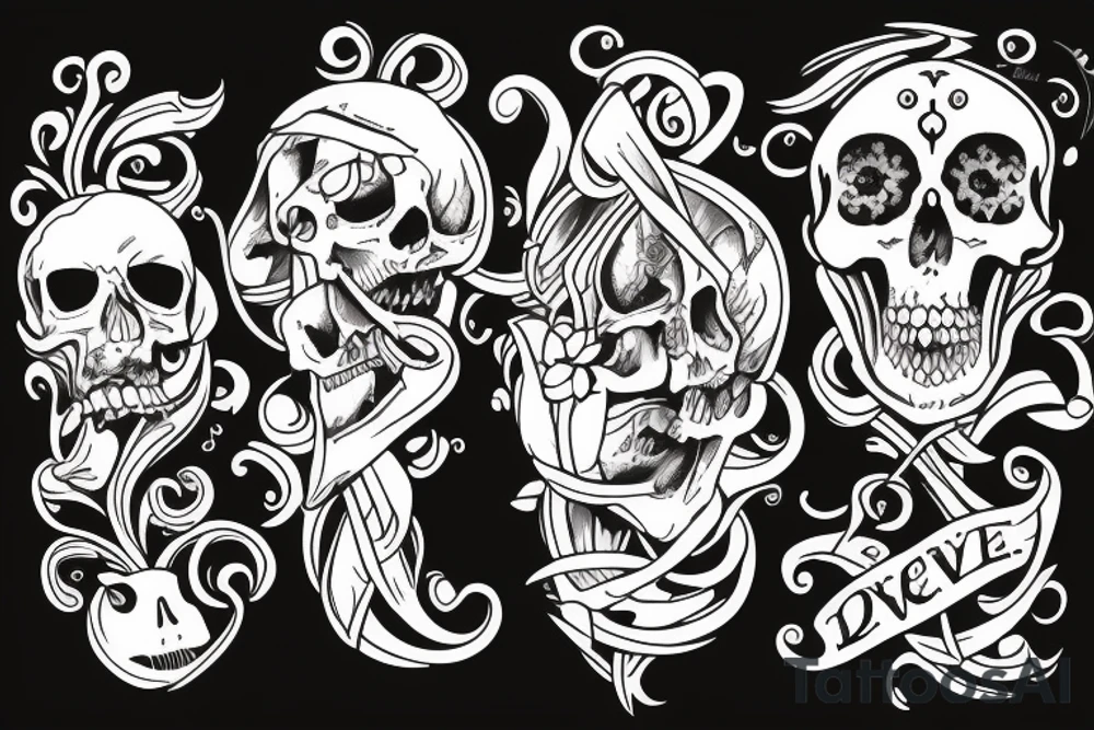 love and death tattoo idea