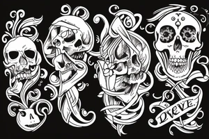 love and death tattoo idea