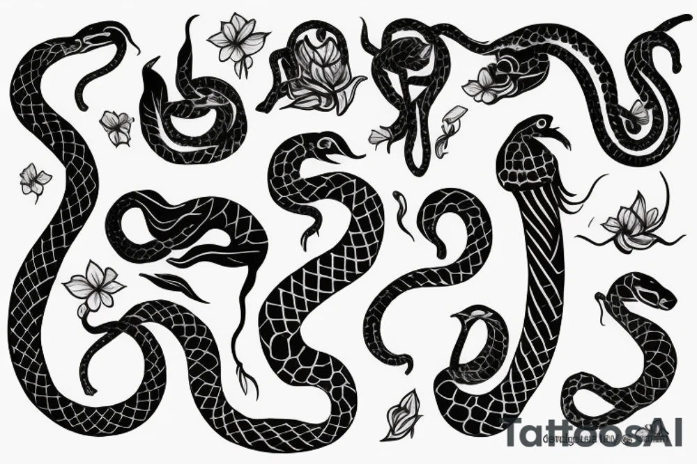 beautiful girl with a snake tattoo idea