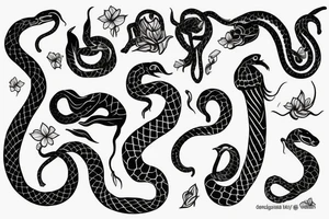 beautiful girl with a snake tattoo idea