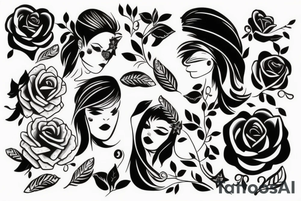 beautiful girl tattoo idea