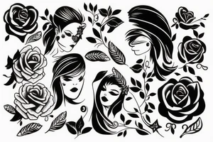 beautiful girl tattoo idea