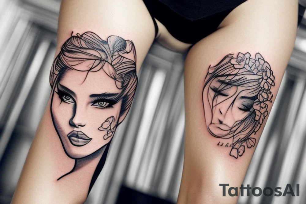 beautiful girl tattoo idea