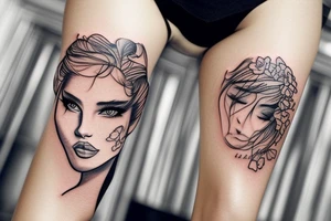 beautiful girl tattoo idea