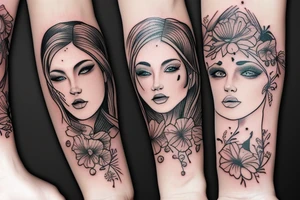 beautiful girl tattoo idea