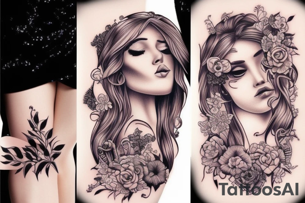 beautiful girl tattoo idea