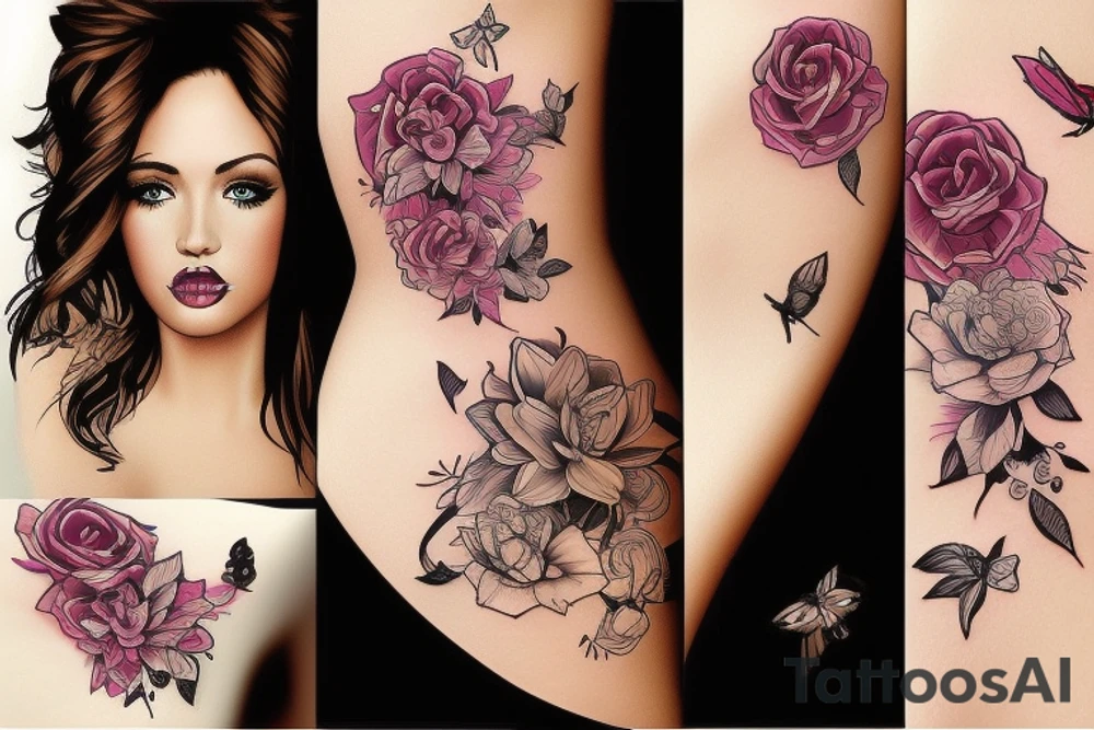 beautiful girl tattoo idea