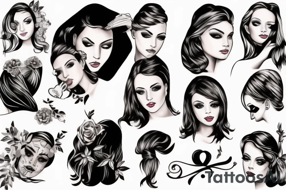 beautiful girl tattoo idea