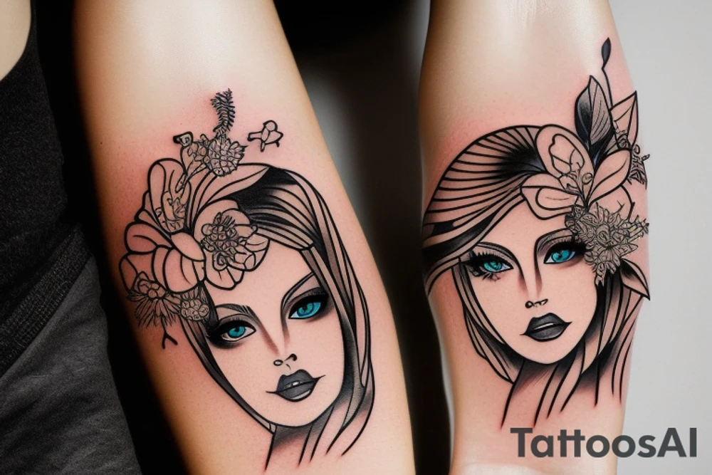 beautiful girl tattoo idea