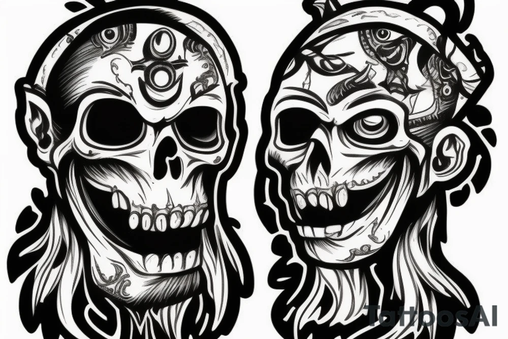 pirate monkey tattoo idea