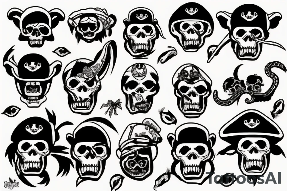 pirate monkey tattoo idea