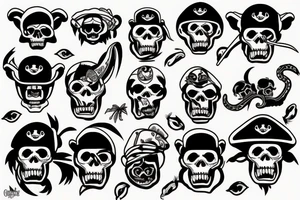 pirate monkey tattoo idea