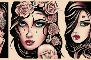 beautiful girl tattoo idea