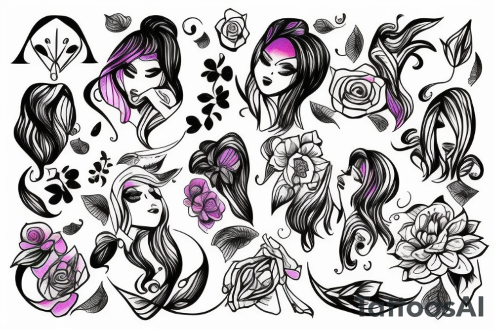 beautiful girl tattoo idea