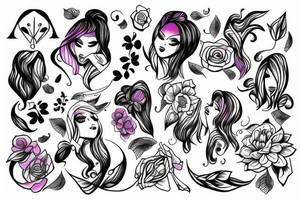beautiful girl tattoo idea