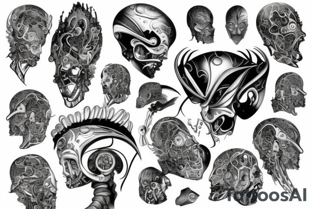 biomechanik matrix Oberarm tattoo idea