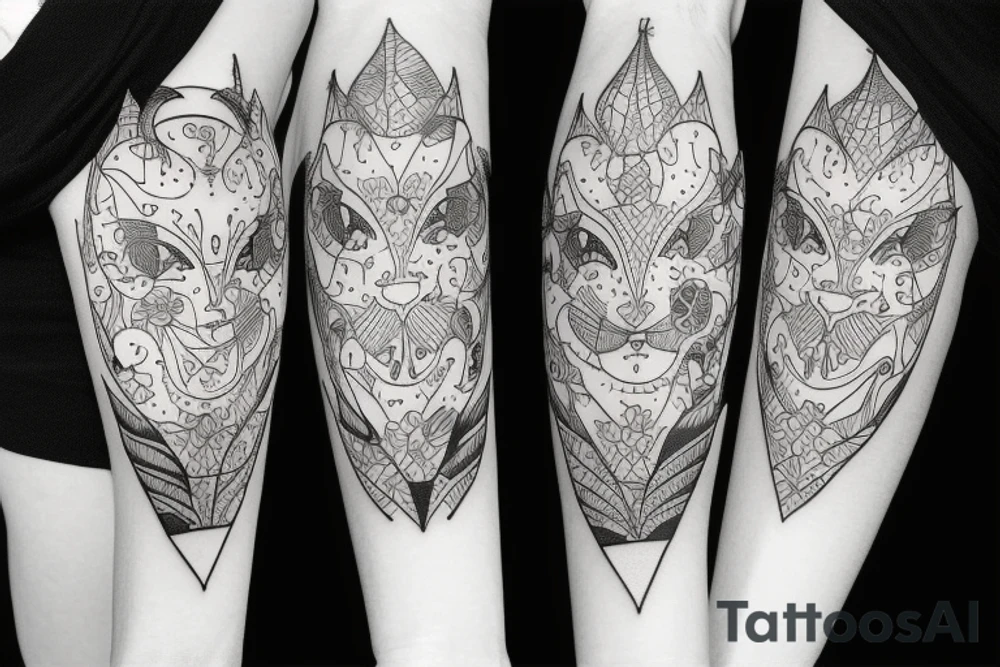 Black cat tattoo idea
