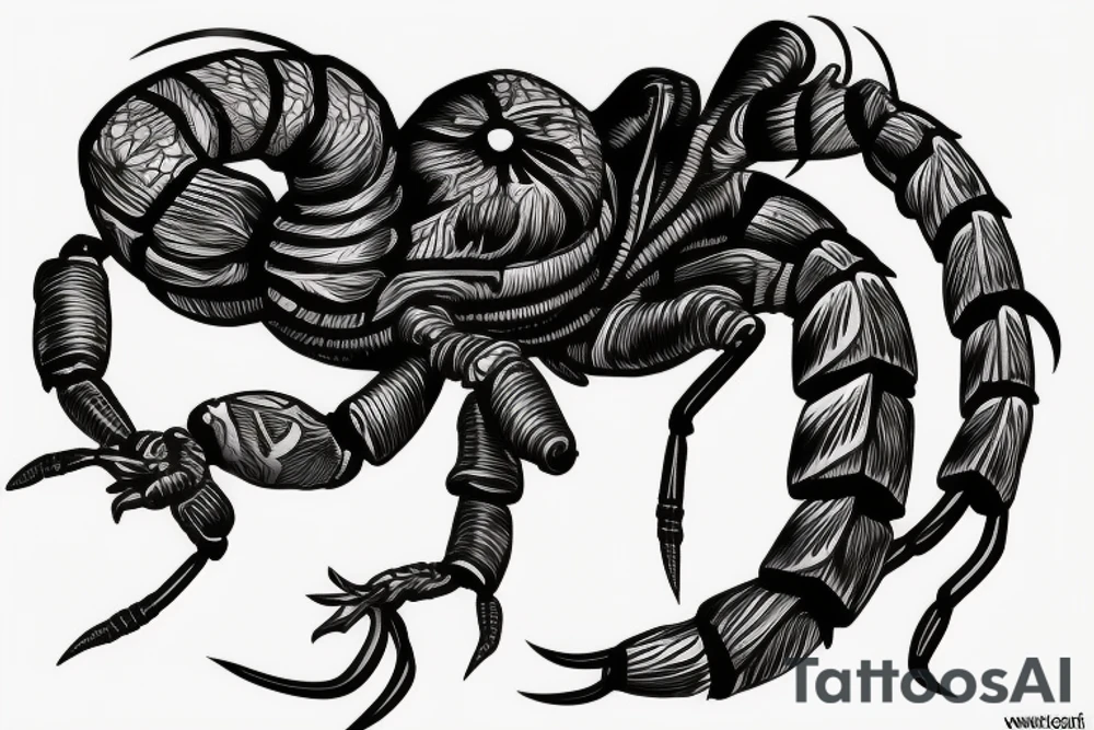 Scorpion 3D tattoo idea