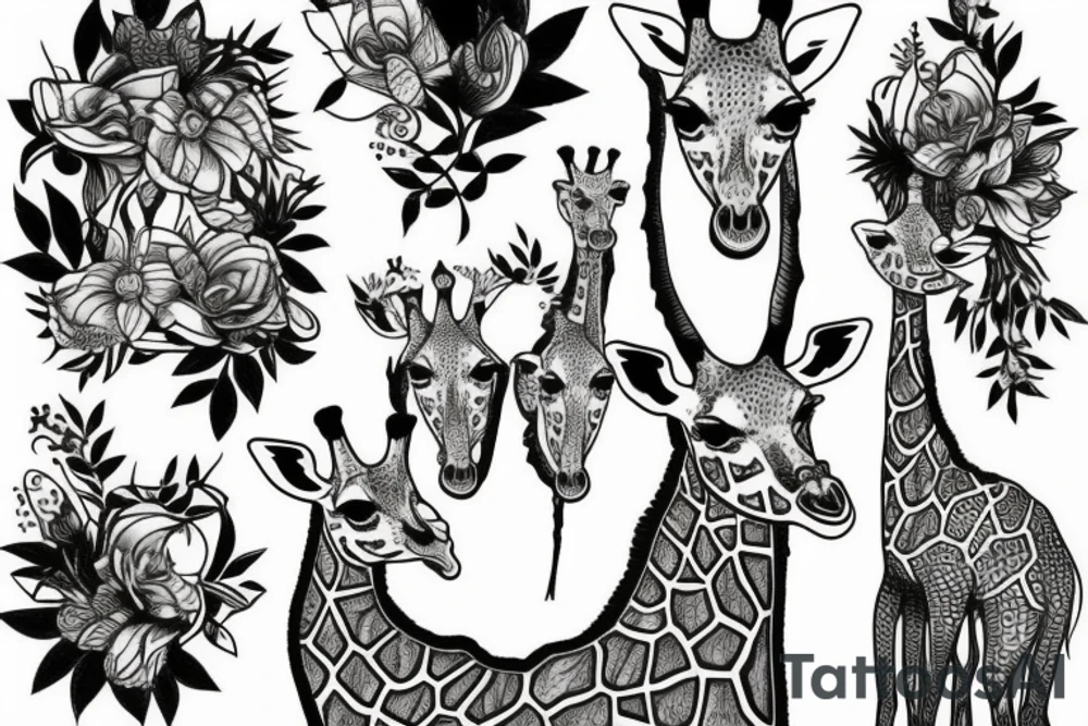 Giraffe tattoo idea