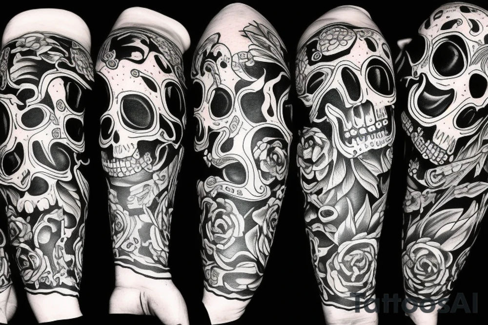 Skull tattoo idea