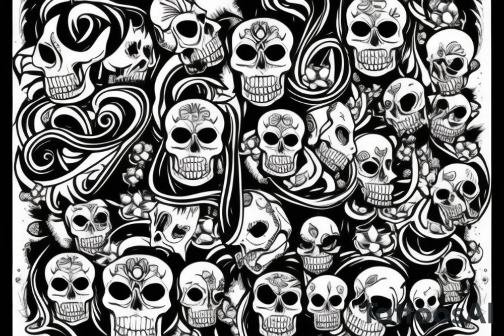 Skull tattoo idea