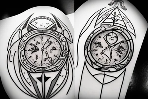 Song of time symbols from Zelda Ocarina of Tome tattoo idea