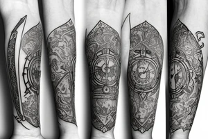 Song of time symbols from Zelda Ocarina of Time tattoo idea