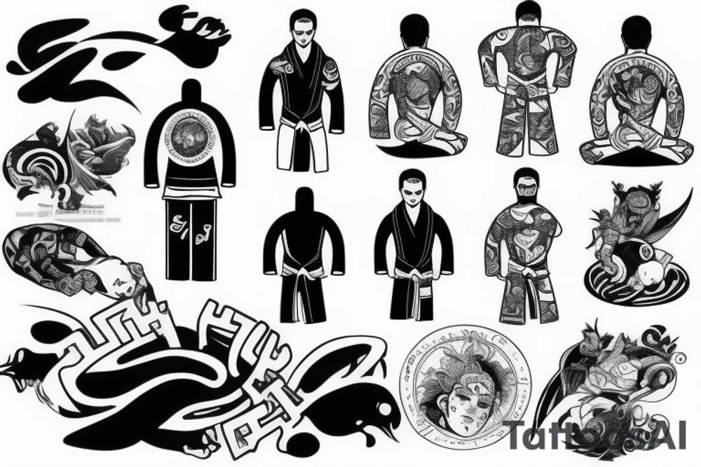 king, jiu jitsu tattoo idea