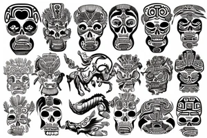 mexico olmecas mayas aztecas tattoo idea