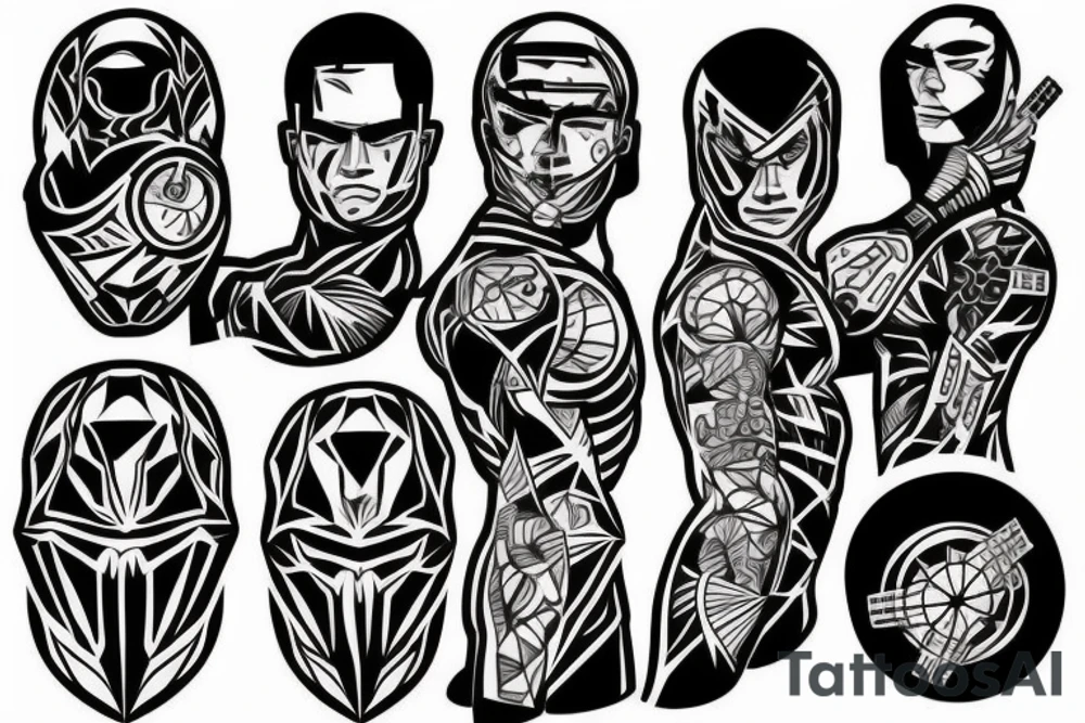 grappler cyborg tattoo idea