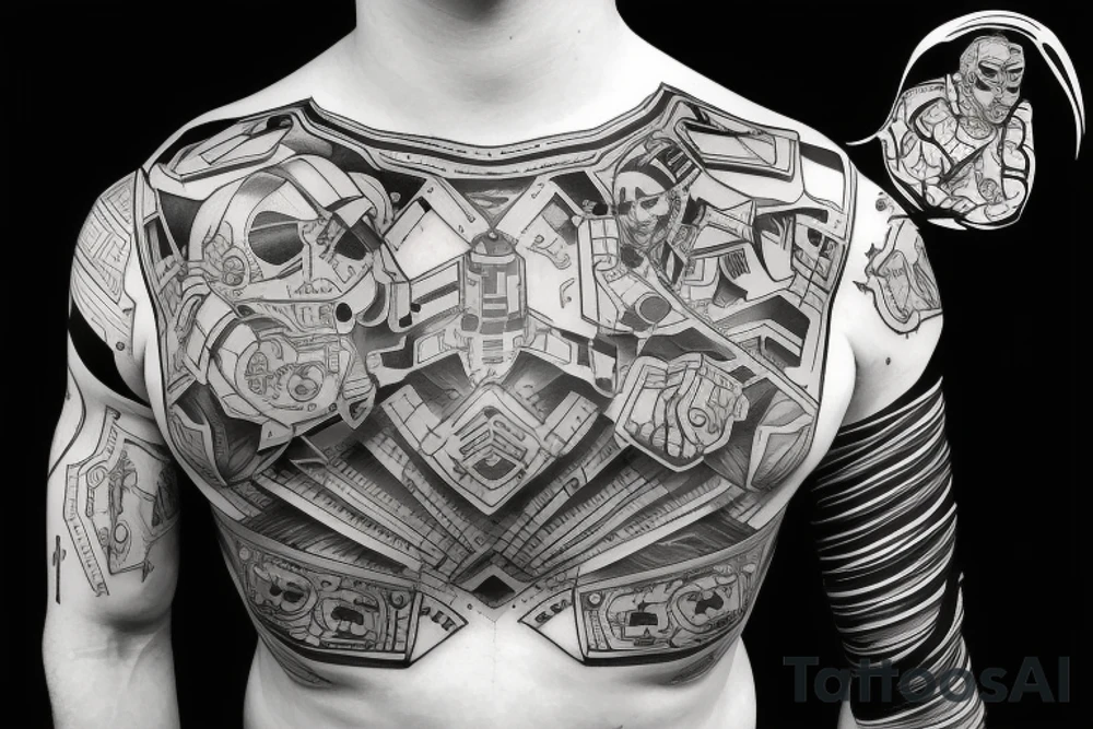 grappler cyborg tattoo idea