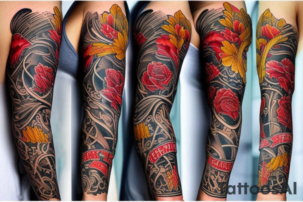 American 
Traditional 
Sleeve tattoo idea