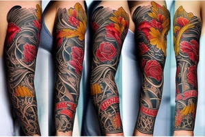 American 
Traditional 
Sleeve tattoo idea