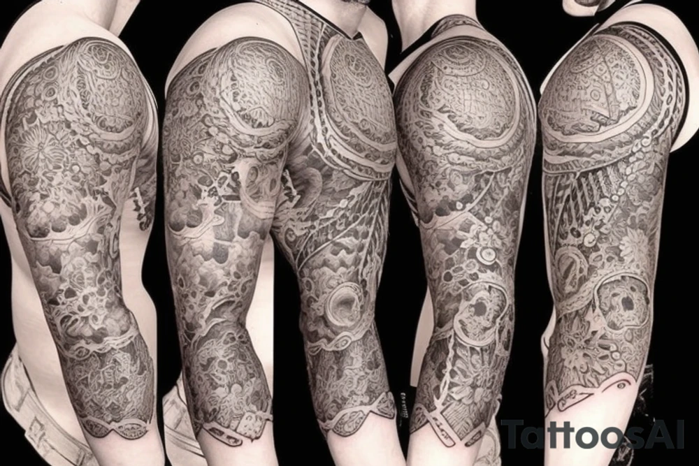 American 
Traditional 
Sleeve tattoo idea