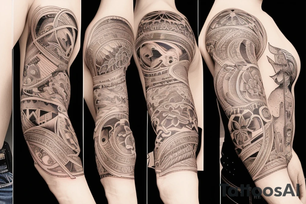 American 
Traditional 
Sleeve tattoo idea