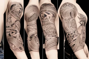 American 
Traditional 
Sleeve tattoo idea