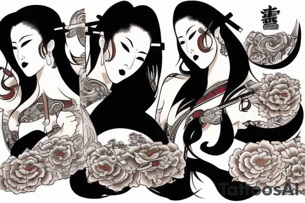 sexy samurai tattoo idea
