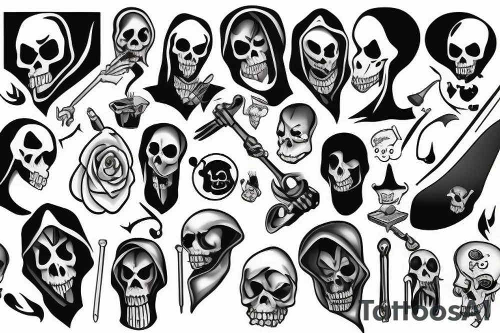 grim reaper tattoo idea