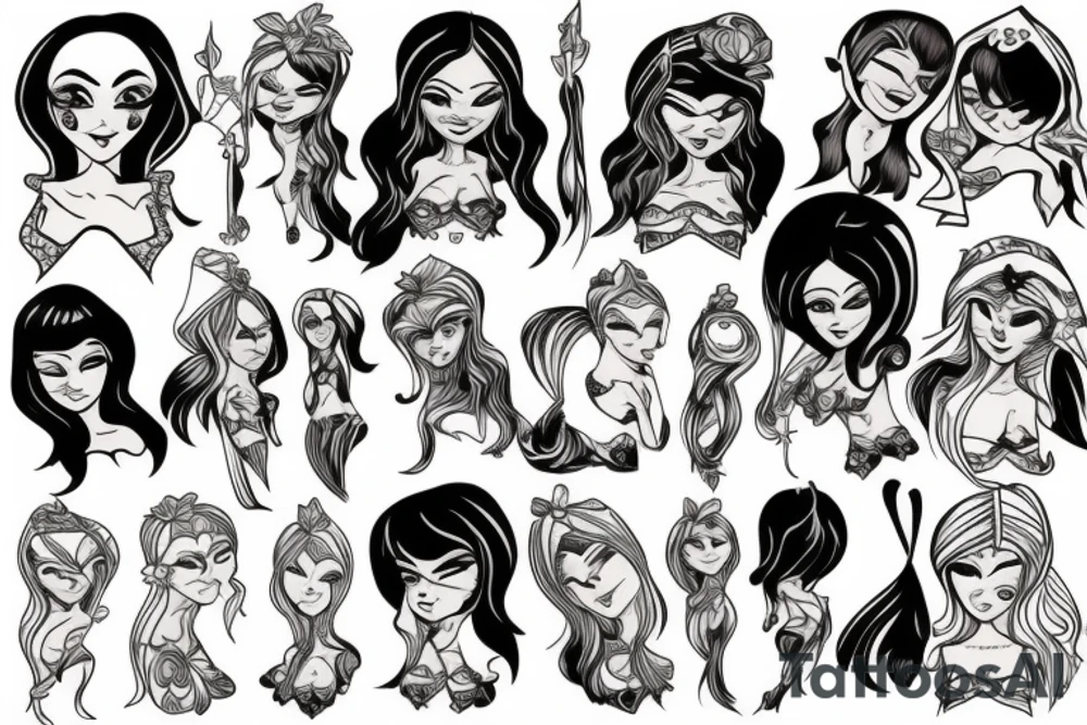 elf girl tattoo idea