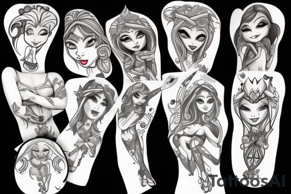 elf girl tattoo idea