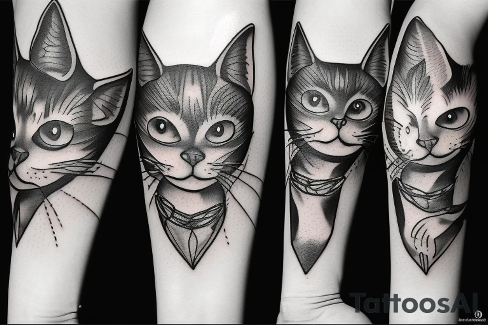 black cat tattoo idea