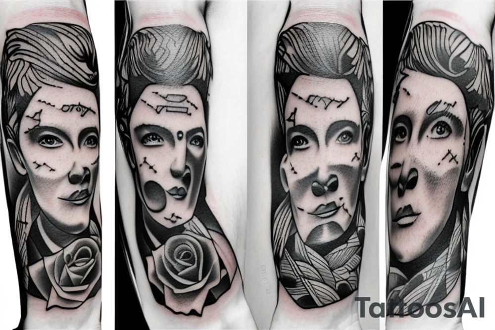 two men on bench tattoo idea