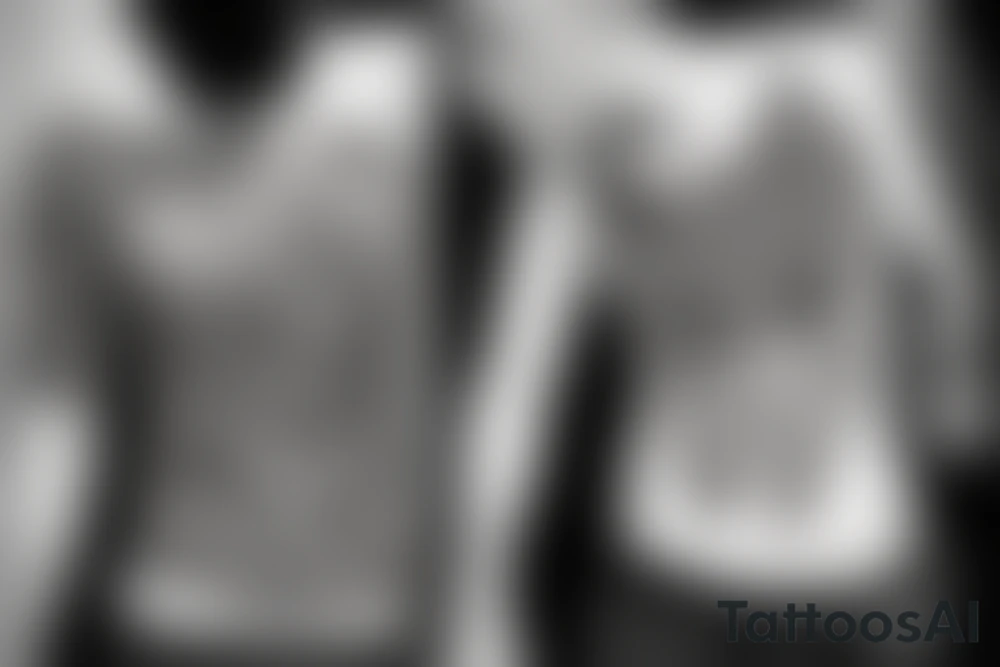 two men, bench tattoo idea