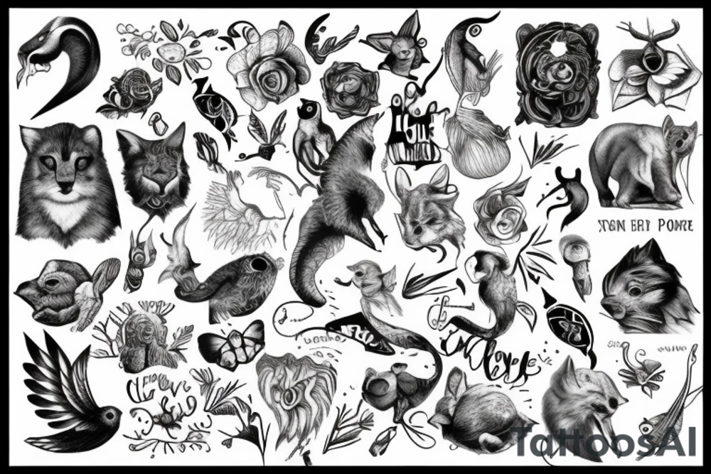 reminder that life is short but represented as a powerful animal tattoo idea