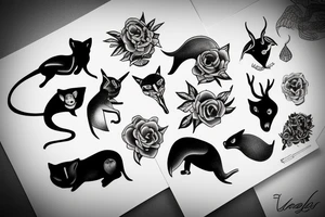 reminder that life is short but represented as a powerful animal tattoo idea