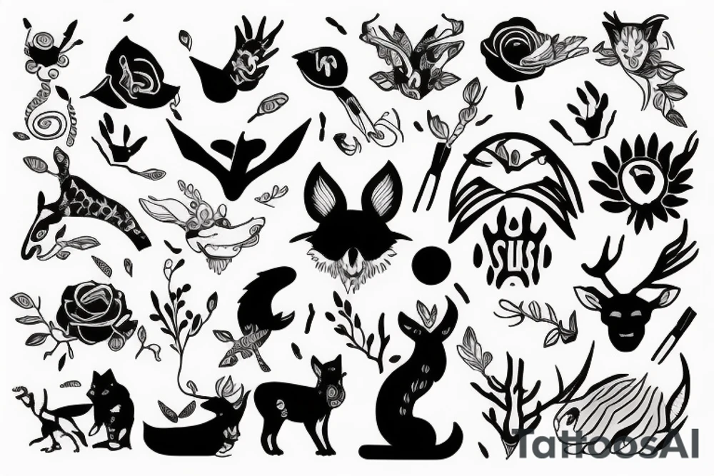 reminder that life is short but represented as a powerful animal tattoo idea