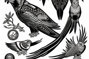 powerful falcon tattoo idea