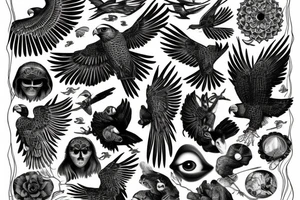powerful falcon tattoo idea