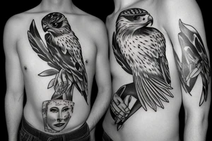powerful falcon tattoo idea