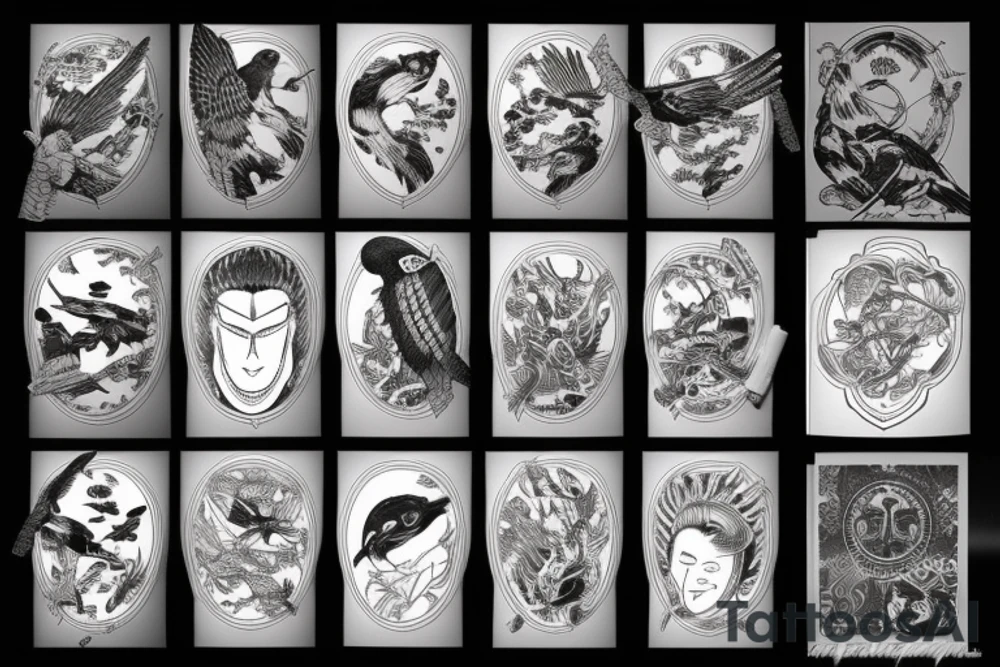 powerful falcon tattoo idea